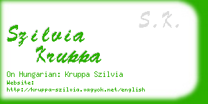 szilvia kruppa business card